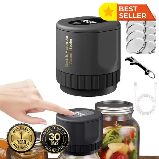 Konijar Electric Mason Jar Vacuum Sealer Kit – 10-Second Seal for Canning & Food Storage