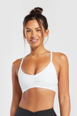 Ruched Strappy Sports Bra